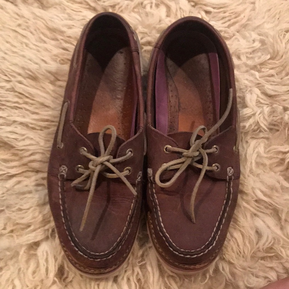 leather sperry topsiders
